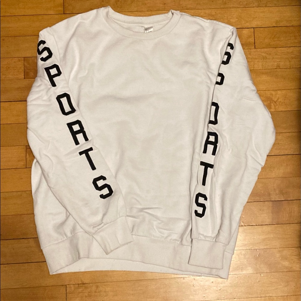 MENS white pullover crewneck shirt